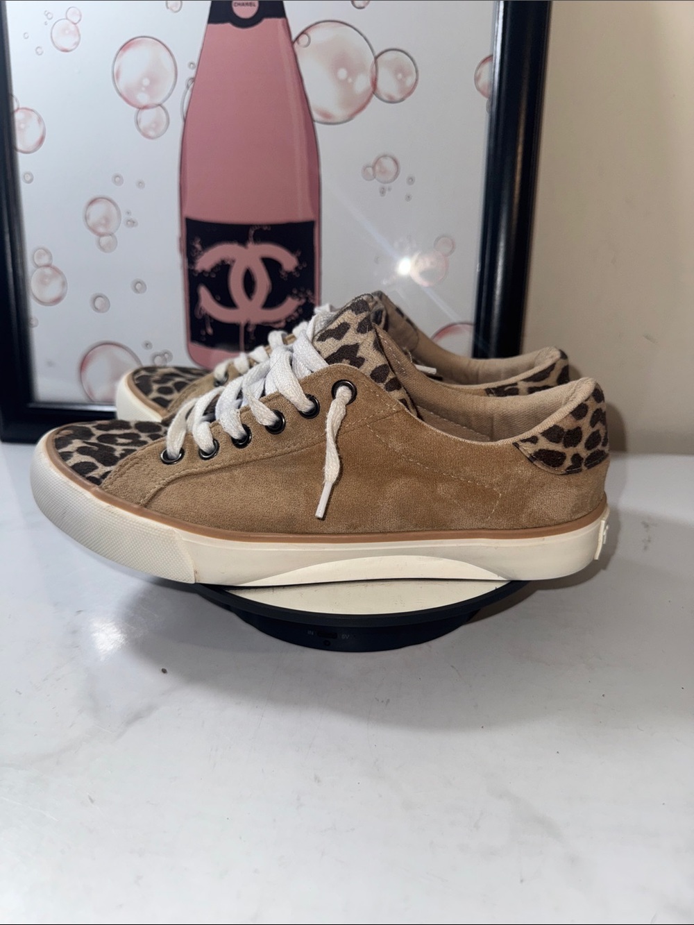 Very G Solstice Tan Leopard Sneakers - Women’s Size 7.5